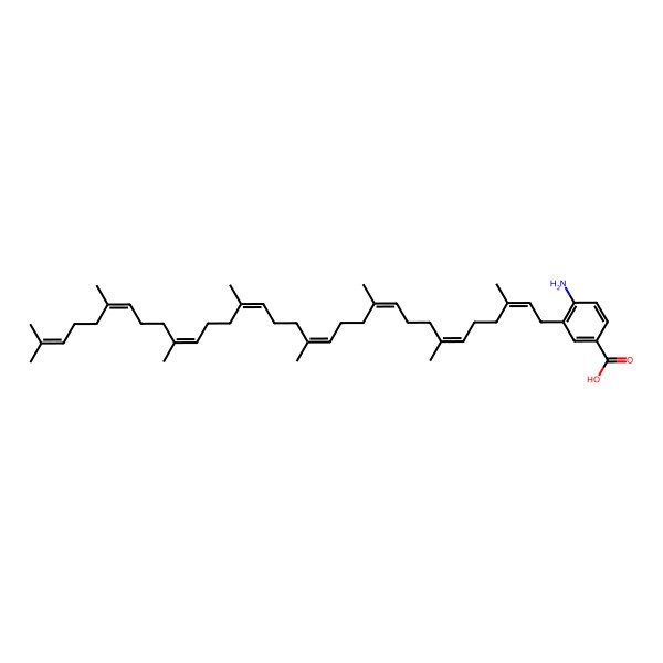 2D Structure of 3-Octaprenyl-4-aminobenzoic acid