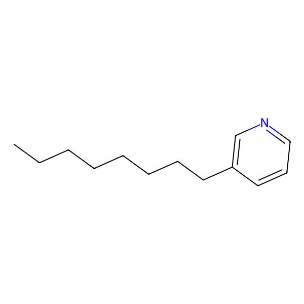 2D Structure of 3-Octylpyridine