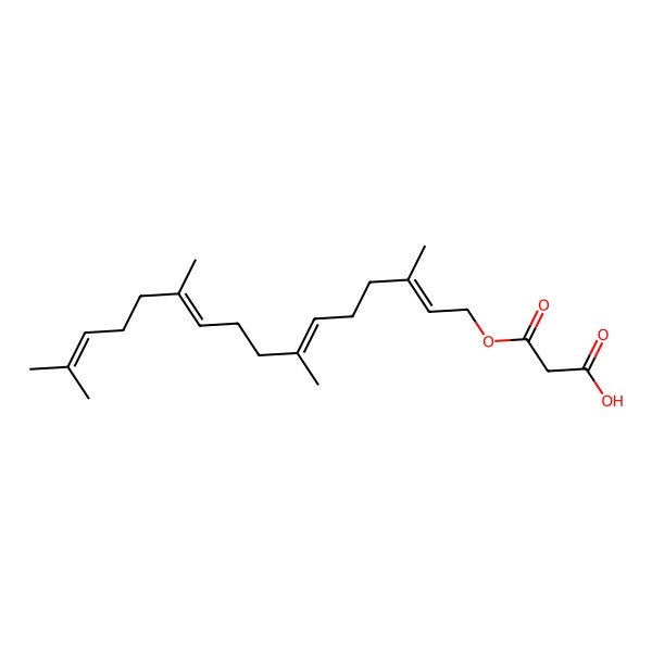 2D Structure of 3-oxo-3-[(2E,6E,10E)-3,7,11,15-tetramethylhexadeca-2,6,10,14-tetraenoxy]propanoic acid