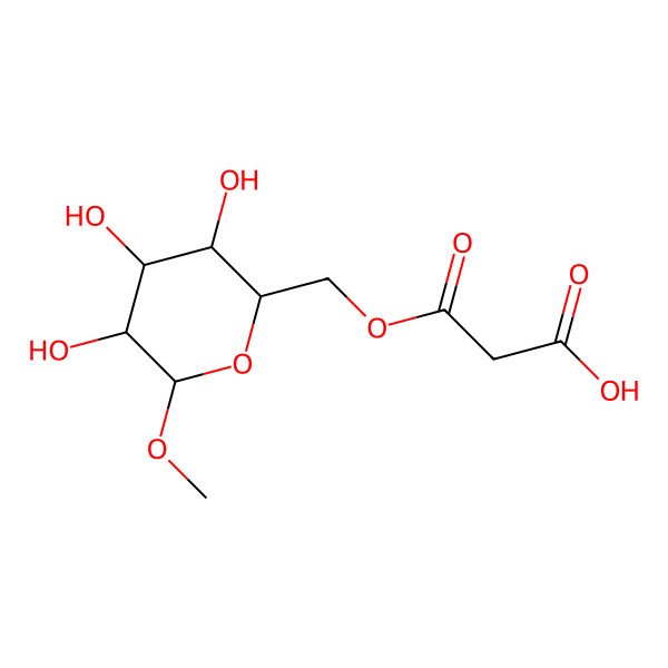 2D Structure of 3-Oxo-3-[(3,4,5-trihydroxy-6-methoxyoxan-2-yl)methoxy]propanoic acid