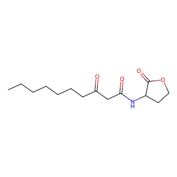 2D Structure of 3-oxo-N-(2-oxooxolan-3-yl)decanamide