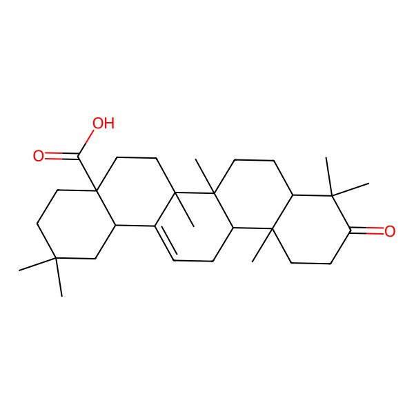 2D Structure of 3-Oxo-olean-12-en-28-oic acid