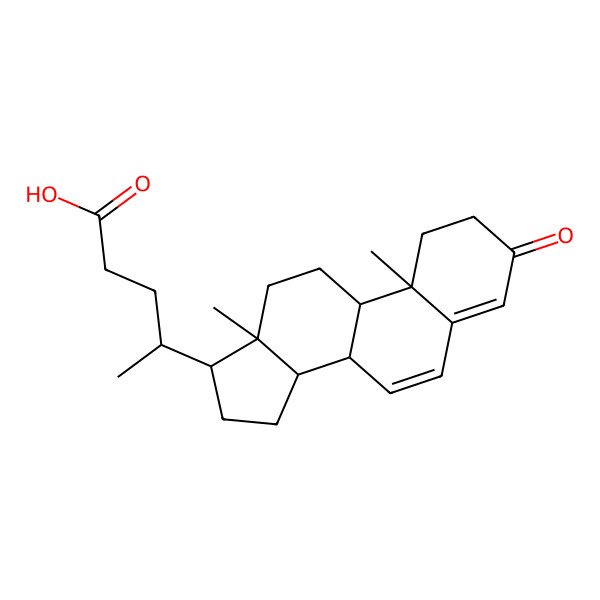 2D Structure of 3-Oxochola-4,6-dien-24-oic Acid