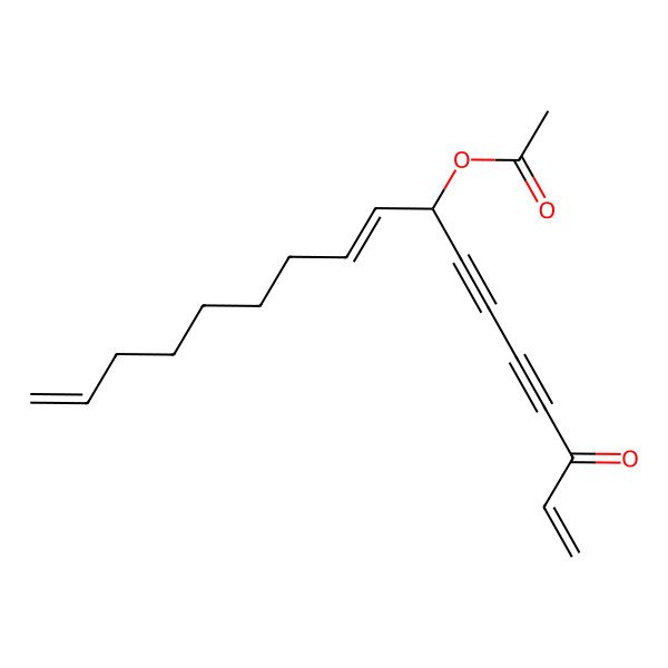 2D Structure of 3-Oxoheptadeca-1,9,16-trien-4,6-diyn-8-yl acetate