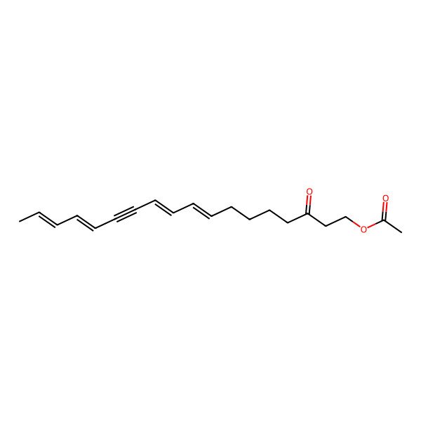 2D Structure of 3-Oxooctadeca-8,10,14,16-tetraen-12-ynyl acetate 2D Structure of 3-Oxooctadeca-8,10,14,16-tetraen-12-ynyl acetate
