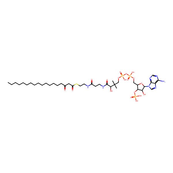 2D Structure of 3-Oxooctadecanoyl-CoA