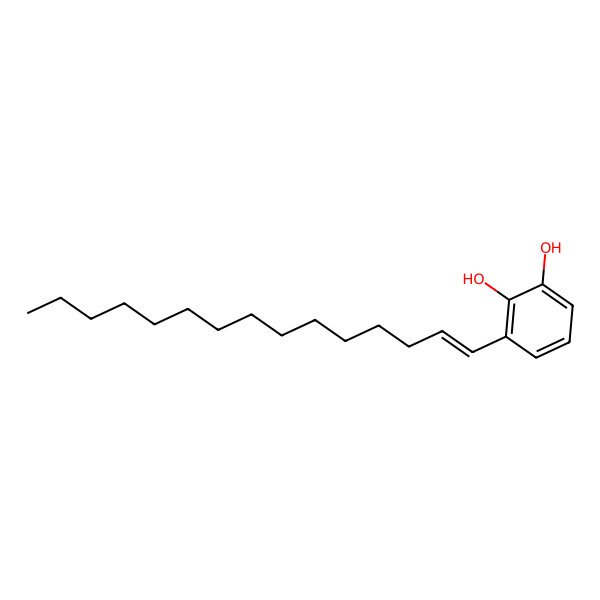 2D Structure of 3-Pentadecenylcatechol