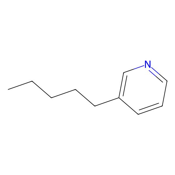 2D Structure of 3-Pentylpyridine