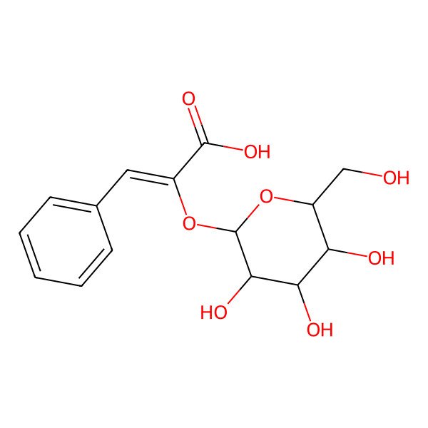 2D Structure of 3-Phenyl-2-[3,4,5-trihydroxy-6-(hydroxymethyl)oxan-2-yl]oxyprop-2-enoic acid