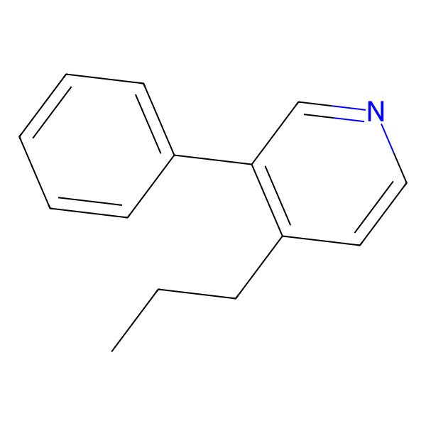 2D Structure of 3-Phenyl-4-propylpyridine