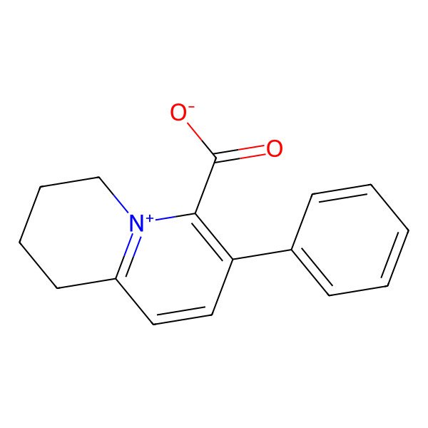 2D Structure of 3-Phenyl-6,7,8,9-tetrahydroquinolizin-5-ium-4-carboxylate