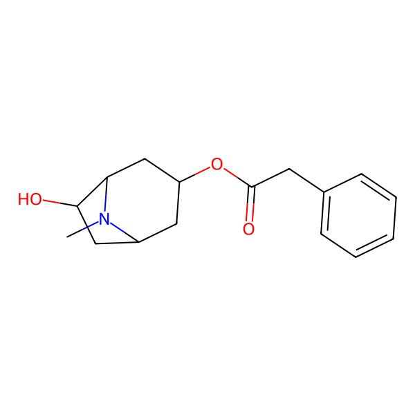 2D Structure of 3-Phenylacetoxy-6-hydroxytropane