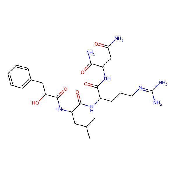 2D Structure of 3-Phenyllactyl-leucyl-arginyl-asparaginamide