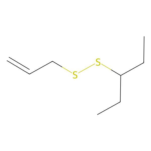 2D Structure of 3-(Prop-2-enyldisulfanyl)pentane