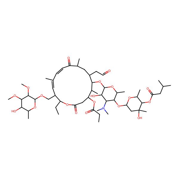 2D Structure of 3-Propionyl-4""-isovaleryltylosin
