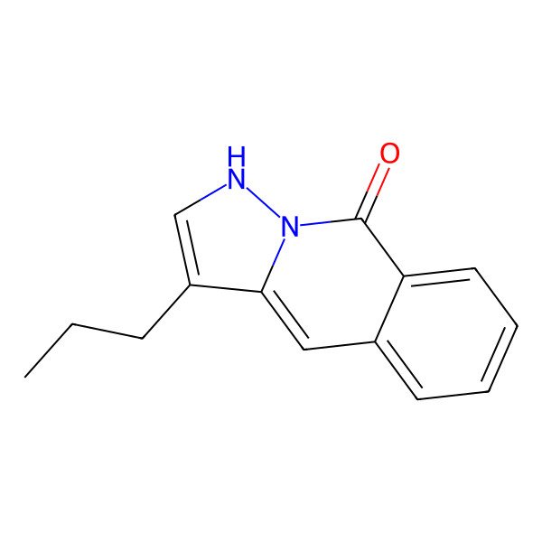 2D Structure of 3-Propyl-1H-pyrazolo(2,3-b)isoquinolin-9-one