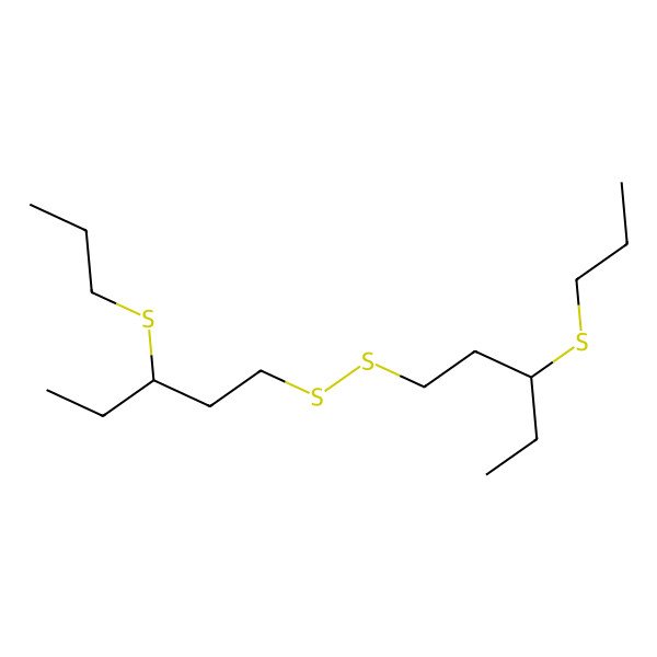 2D Structure of 3-Propylsulfanyl-1-(3-propylsulfanylpentyldisulfanyl)pentane