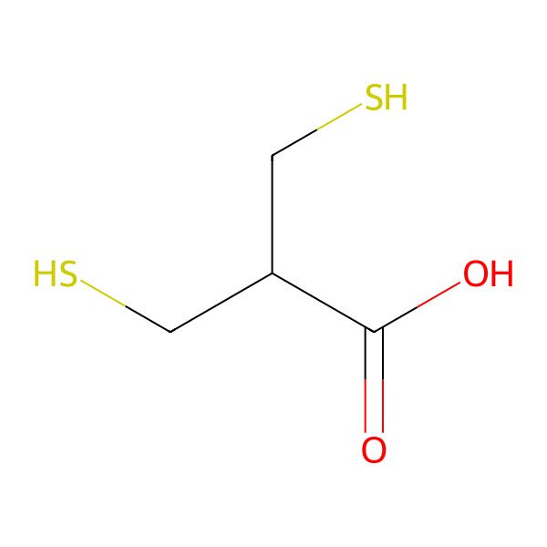 2D Structure of 3-Sulfanyl-2-(sulfanylmethyl)propanoic acid