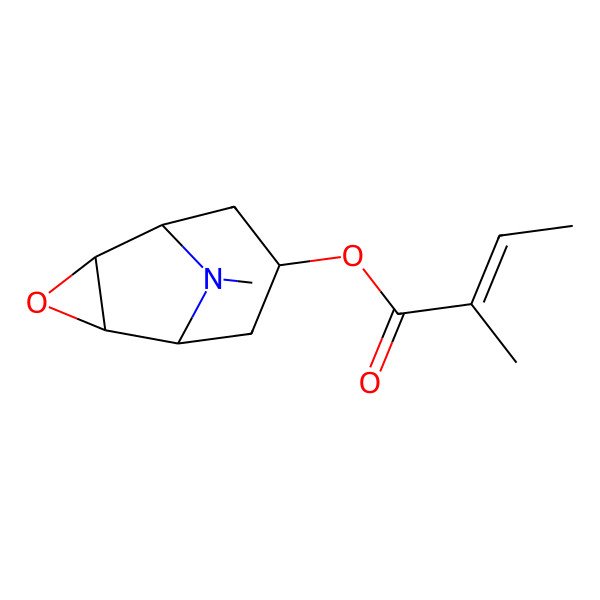 2D Structure of 3-Tigloyloxy-6,7-epoxytropane