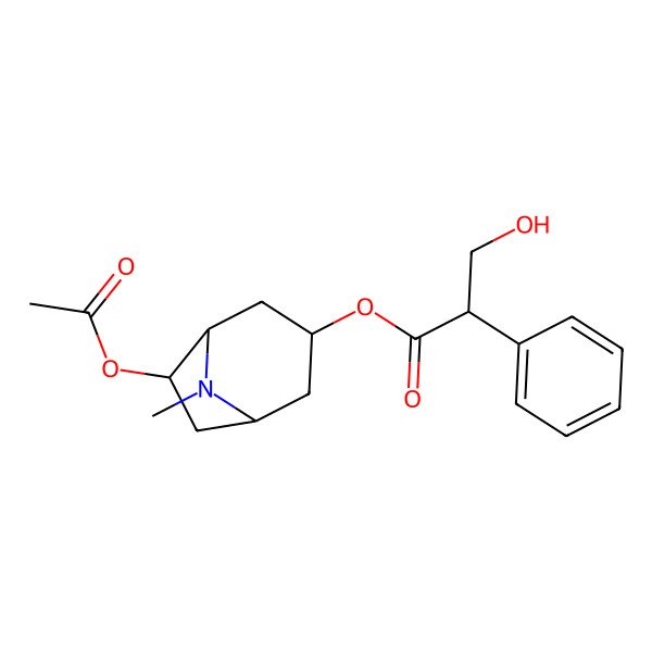 2D Structure of 3-Tropoyloxy-6-acetoxytropane