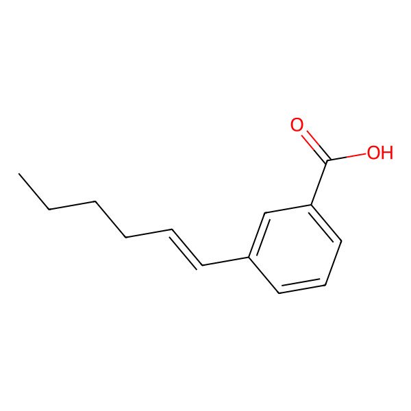 2D Structure of 3-[(Z)-hex-1-enyl]benzoic acid
