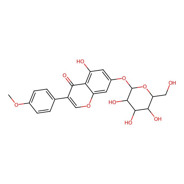 2D Structure of 5-hydroxy-3-(4-methoxyphenyl)-7-[(2R,3S,4R,5R,6S)-3,4,5-trihydroxy-6-(hydroxymethyl)oxan-2-yl]oxychromen-4-one