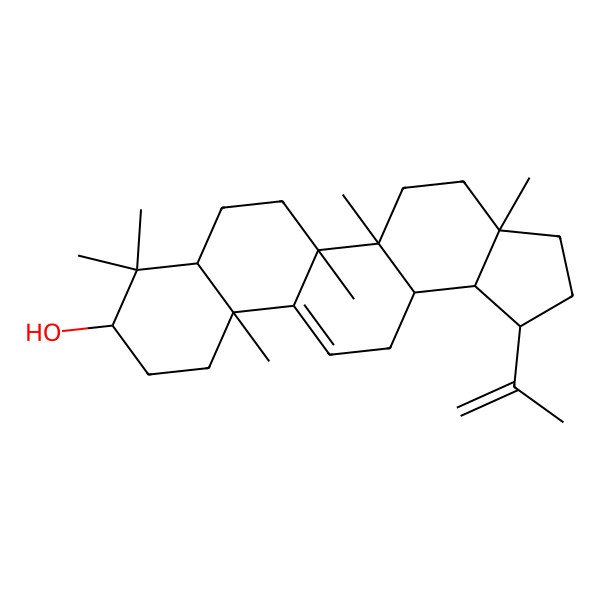2D Structure of 3a,5a,5b,8,8,11a-Hexamethyl-1-prop-1-en-2-yl-1,2,3,4,5,6,7,7a,9,10,11,13,13a,13b-tetradecahydrocyclopenta[a]chrysen-9-ol