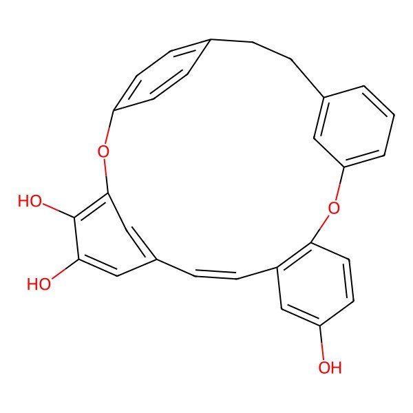 2D Structure of 2,16-Dioxapentacyclo[22.2.2.13,7.117,21.010,15]triaconta-1(26),3(30),4,6,8,10(15),11,13,17,19,21(29),24,27-tridecaene-4,5,12-triol