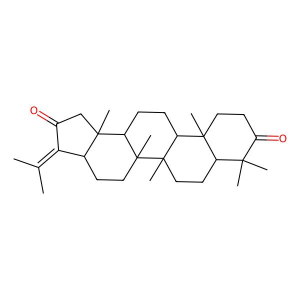 2D Structure of 5a,5b,8,8,11a,13b-hexamethyl-3-propan-2-ylidene-3a,4,5,6,7,7a,10,11,11b,12,13,13a-dodecahydro-1H-cyclopenta[a]chrysene-2,9-dione