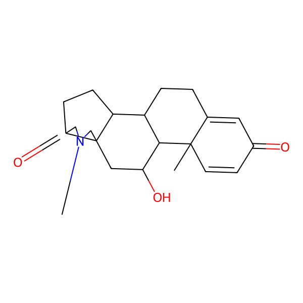 2D Structure of (1S,2S,5S,9R,11R,12S,13R)-11-hydroxy-7,13-dimethyl-7-azapentacyclo[10.8.0.02,9.05,9.013,18]icosa-14,17-diene-6,16-dione