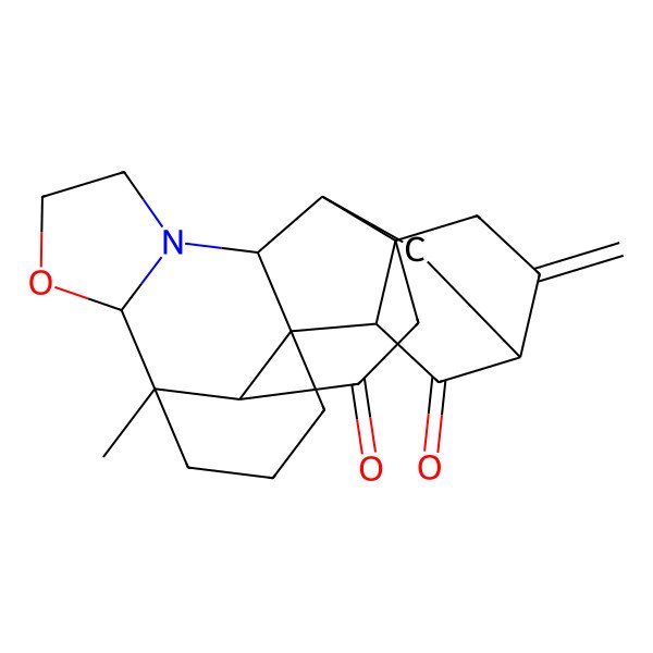 2D Structure of 5-Methyl-15-methylidene-7-oxa-10-azaheptacyclo[12.6.2.01,11.05,20.06,10.012,17.017,21]docosane-19,22-dione