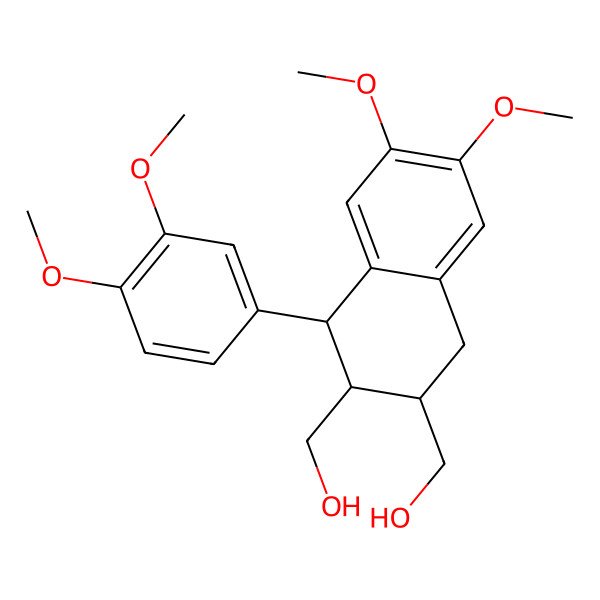 2D Structure of [(2R,3R,4S)-4-(3,4-dimethoxyphenyl)-3-(hydroxymethyl)-6,7-dimethoxy-1,2,3,4-tetrahydronaphthalen-2-yl]methanol