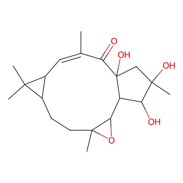 2D Structure of (1R,2S,4S,7S,9R,10E,13R,15R,16R)-13,15,16-trihydroxy-4,8,8,11,15-pentamethyl-3-oxatetracyclo[11.3.0.02,4.07,9]hexadec-10-en-12-one