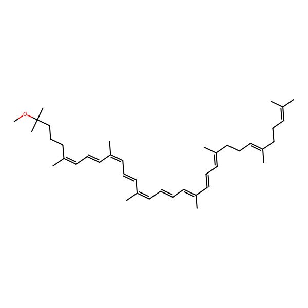 2D Structure of 31-Methoxy-2,6,10,14,19,23,27,31-octamethyldotriaconta-2,6,10,12,14,16,18,20,22,24,26-undecaene