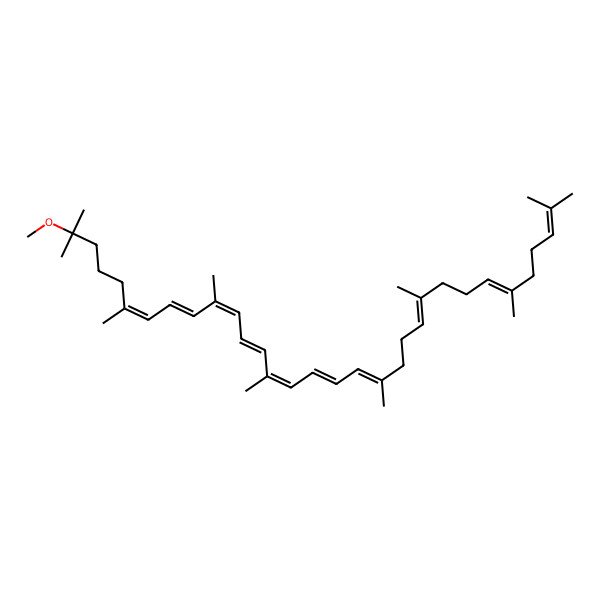 2D Structure of 31-Methoxy-2,6,10,14,19,23,27,31-octamethyldotriaconta-2,6,10,14,16,18,20,22,24,26-decaene