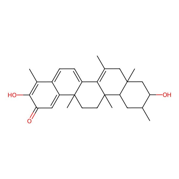 2D Structure of 3,10-Dihydroxy-4,6a,7,8a,11,14a-hexamethyl-8,9,10,11,12,12a,13,14-octahydropicen-2-one