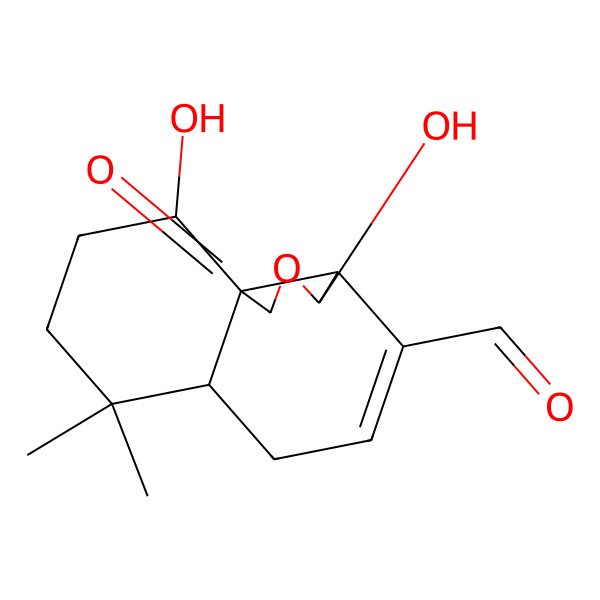 2D Structure of 3,10-dihydroxy-7,7-dimethyl-1-oxo-3a,6,6a,8,9,10-hexahydro-3H-benzo[d][2]benzofuran-4-carbaldehyde