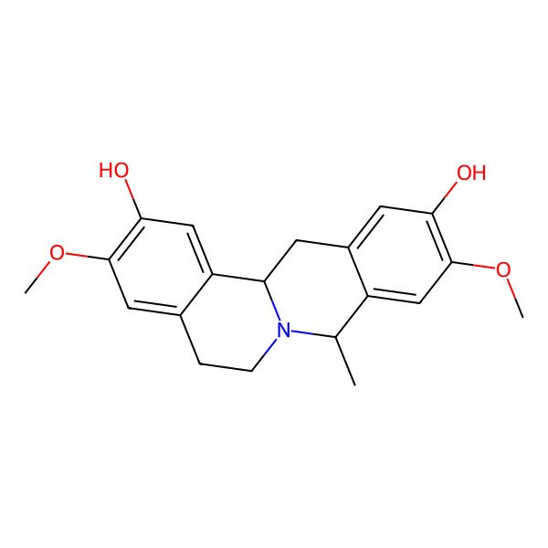 2D Structure of 3,10-dimethoxy-8-methyl-6,8,13,13a-tetrahydro-5H-isoquinolino[2,1-b]isoquinoline-2,11-diol