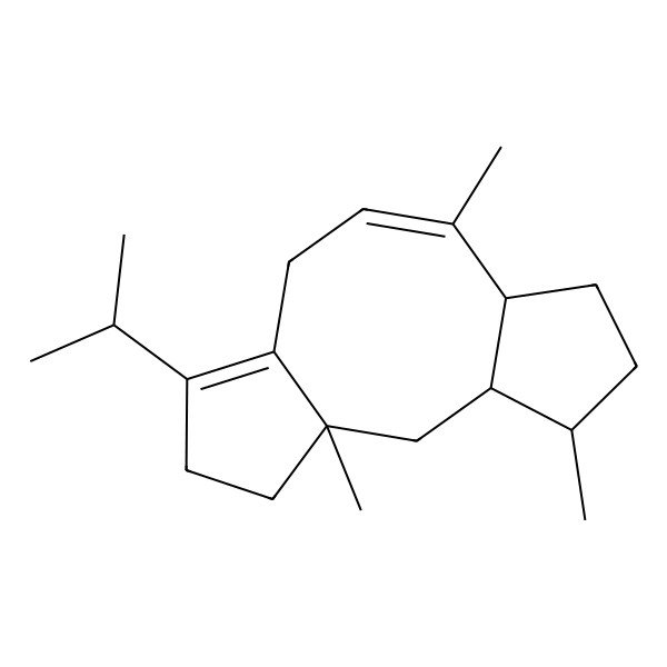 2D Structure of 3,10,14-Trimethyl-6-propan-2-yltricyclo[9.3.0.03,7]tetradeca-6,9-diene
