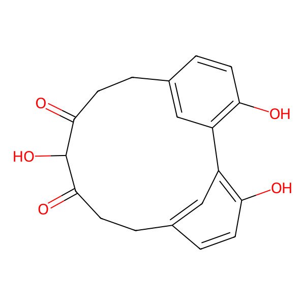 2D Structure of 3,10,17-Trihydroxytricyclo[12.3.1.12,6]nonadeca-1(17),2,4,6(19),14(18),15-hexaene-9,11-dione