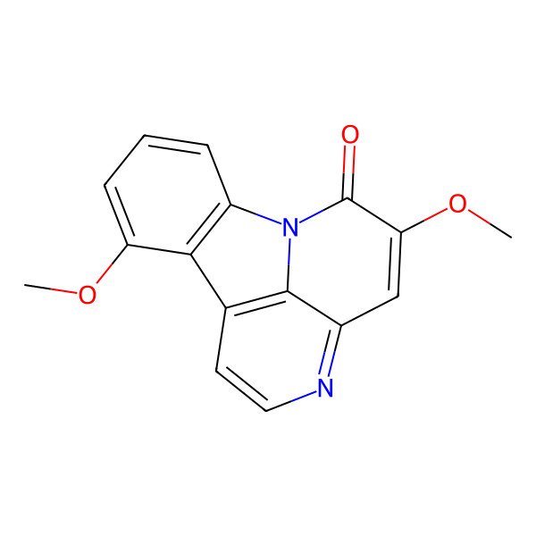 2D Structure of 3,11-Dimethoxy-1,6-diazatetracyclo[7.6.1.05,16.010,15]hexadeca-3,5(16),6,8,10,12,14-heptaen-2-one