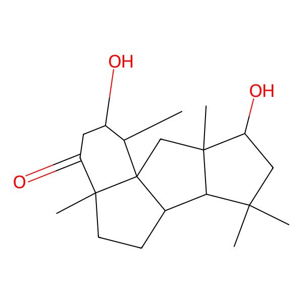 2D Structure of 3,13-Dihydroxy-2,6,11,11,14-pentamethyltetracyclo[7.6.0.01,6.010,14]pentadecan-5-one