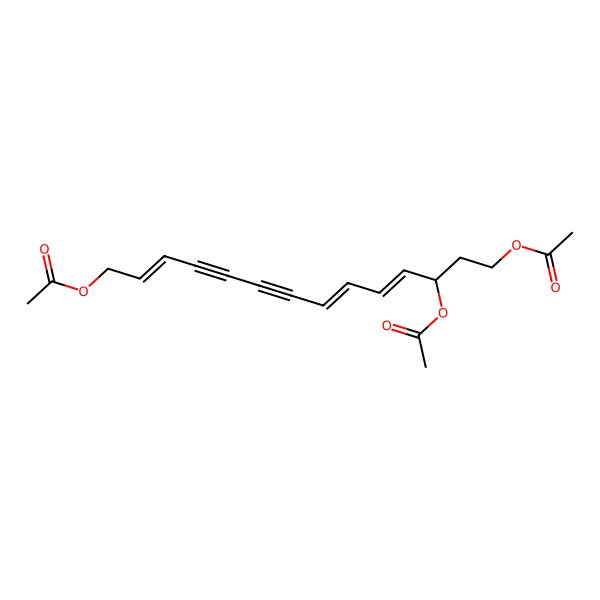 2D Structure of 3,14-Diacetyloxytetradeca-4,6,12-trien-8,10-diynyl acetate