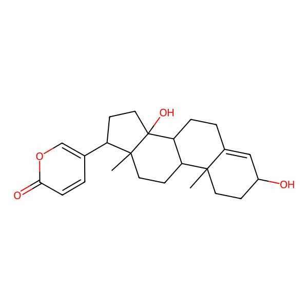 2D Structure of 3,14-Dihydroxybufa-4,20,22-trienolide