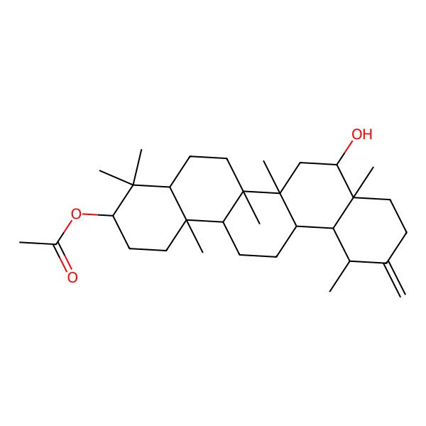 2D Structure of 3,16-Dihydroxytaraxene-3-acetate