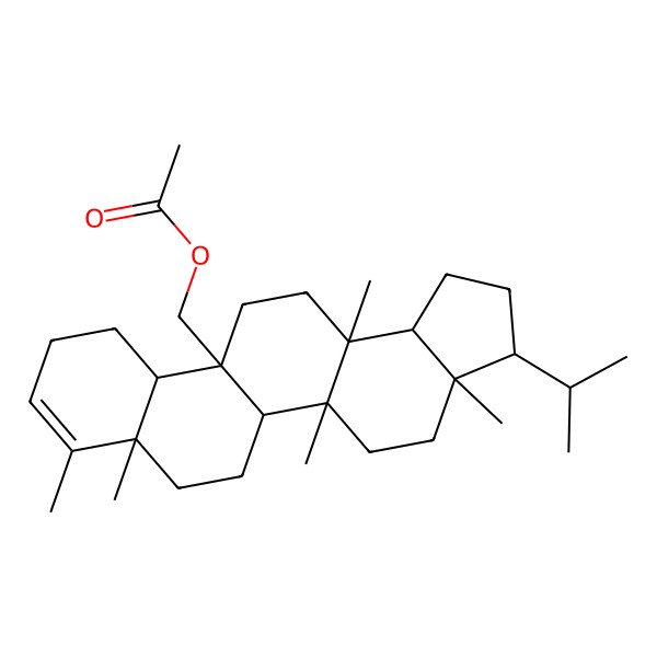 2D Structure of (3a,5a,7a,8,13a-Pentamethyl-3-propan-2-yl-1,2,3,4,5,5b,6,7,10,11,11a,12,13,13b-tetradecahydrocyclopenta[a]chrysen-11b-yl)methyl acetate