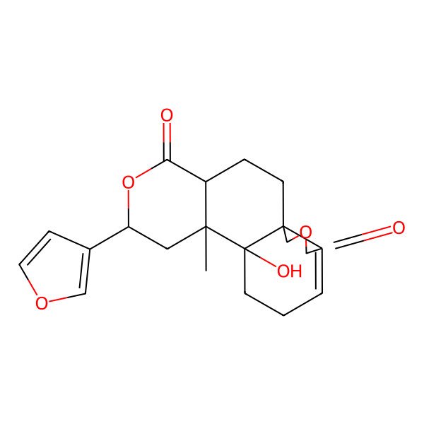 2D Structure of (1S,4S,7R,9S,10R)-7-(furan-3-yl)-10-hydroxy-9-methyl-6,16-dioxatetracyclo[8.7.0.01,14.04,9]heptadec-13-ene-5,15-dione