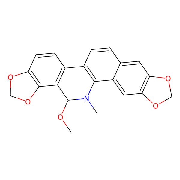 2D Structure of (23S)-23-methoxy-24-methyl-5,7,18,20-tetraoxa-24-azahexacyclo[11.11.0.02,10.04,8.014,22.017,21]tetracosa-1(13),2,4(8),9,11,14(22),15,17(21)-octaene