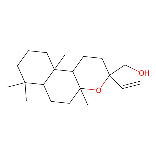 2D Structure of [(3R,4aR,6aS,10aS,10bR)-3-ethenyl-4a,7,7,10a-tetramethyl-2,5,6,6a,8,9,10,10b-octahydro-1H-benzo[f]chromen-3-yl]methanol