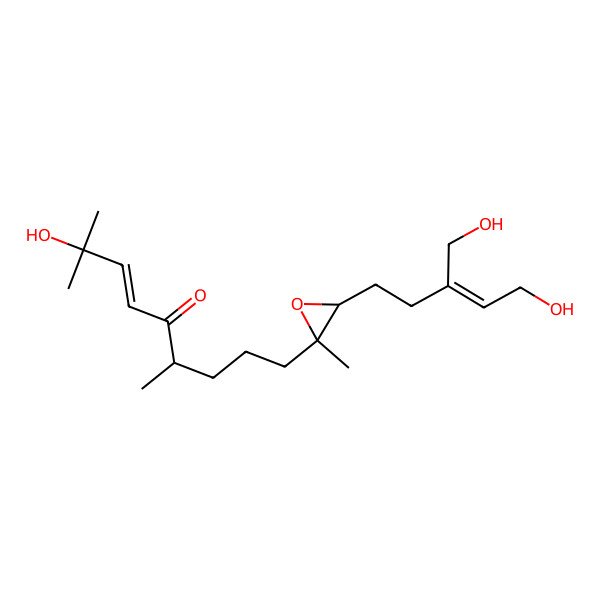 2D Structure of (E,6R)-2-hydroxy-9-[(2R,3R)-3-[(E)-5-hydroxy-3-(hydroxymethyl)pent-3-enyl]-2-methyloxiran-2-yl]-2,6-dimethylnon-3-en-5-one